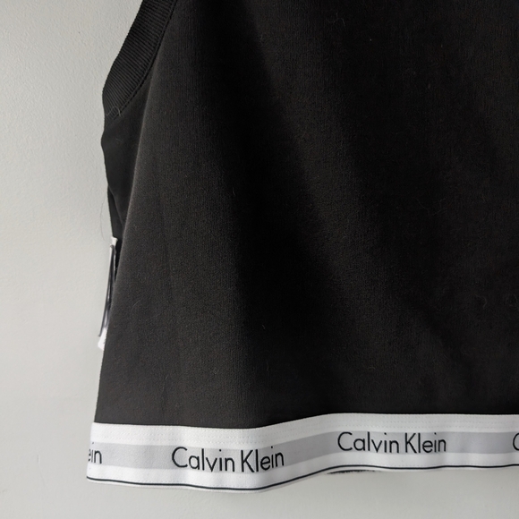 NWT Calvin Klein Women's Black Sleeveless Hoodie In Size M - Picture 9 of 10
